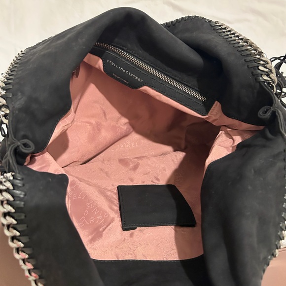 Stella McCartney Falabella Fringe Tote Black Vegan Leather Chain Shoulder Bag - Picture 5 of 5